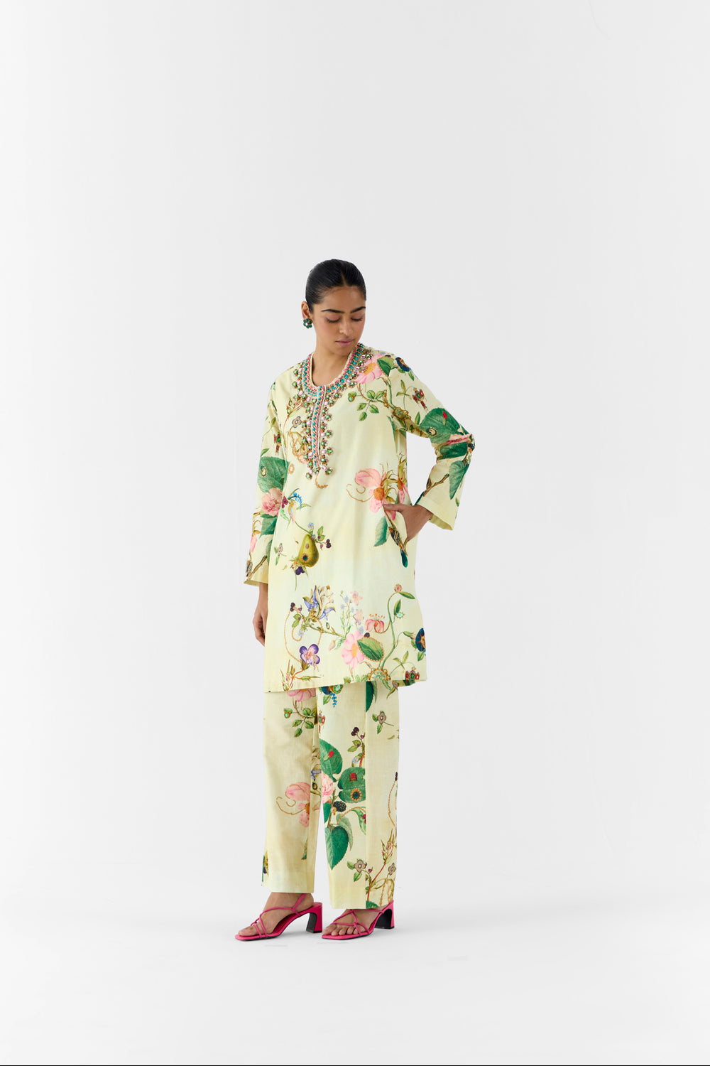 Blossom Stonework Kurta & Pants