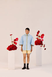 Pastel Yellow Cotton Shorts