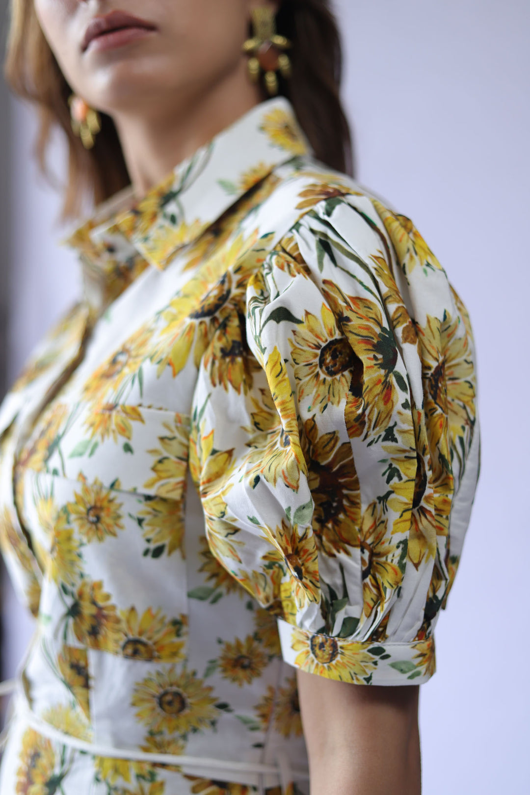 Sunflower Shirt Dress