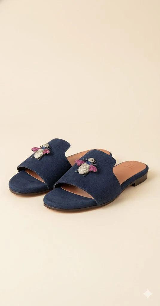 Suede Bee Mules Footwear
