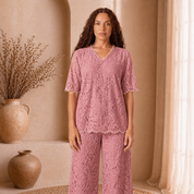 Pink Azure Lace Co-ord Set
