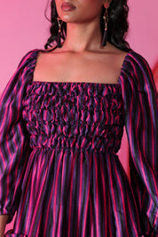 Midnight Carnival Smocked Mini Dress