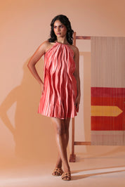 Sunset Ripple Mini Dress