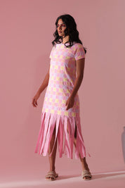 Gingham Sorbet Fringe Dress