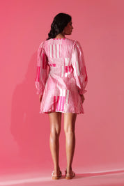 Fuchsia Linework Dress