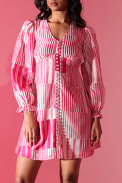 Fuchsia Linework Dress