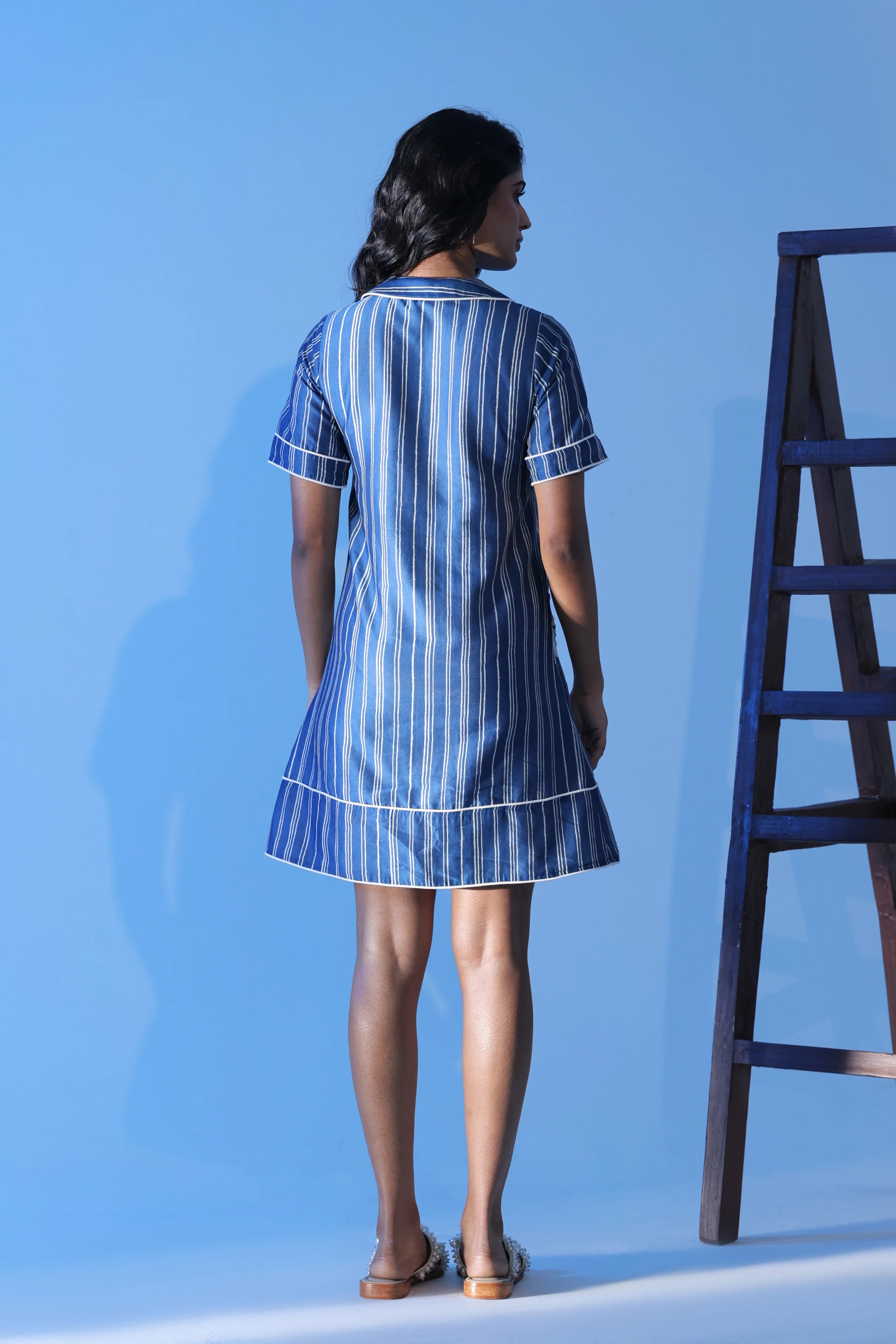 Bloom Stripe Mini Dress