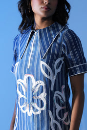 Bloom Stripe Mini Dress