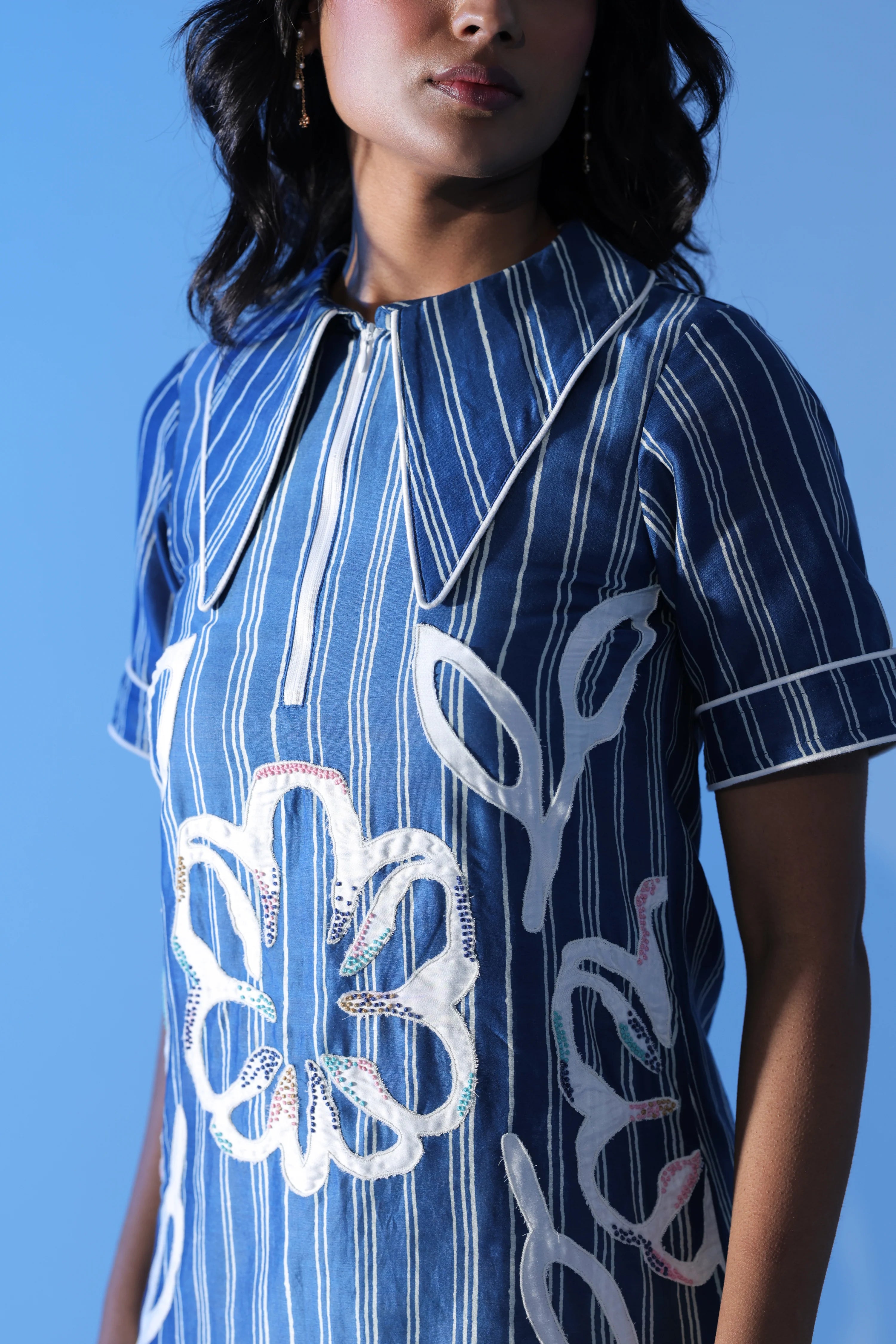 Bloom Stripe Mini Dress