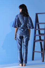 Winged Embroidered Cinched Co-ord