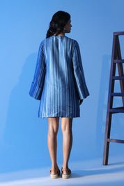 Blue Column Tassel Dress