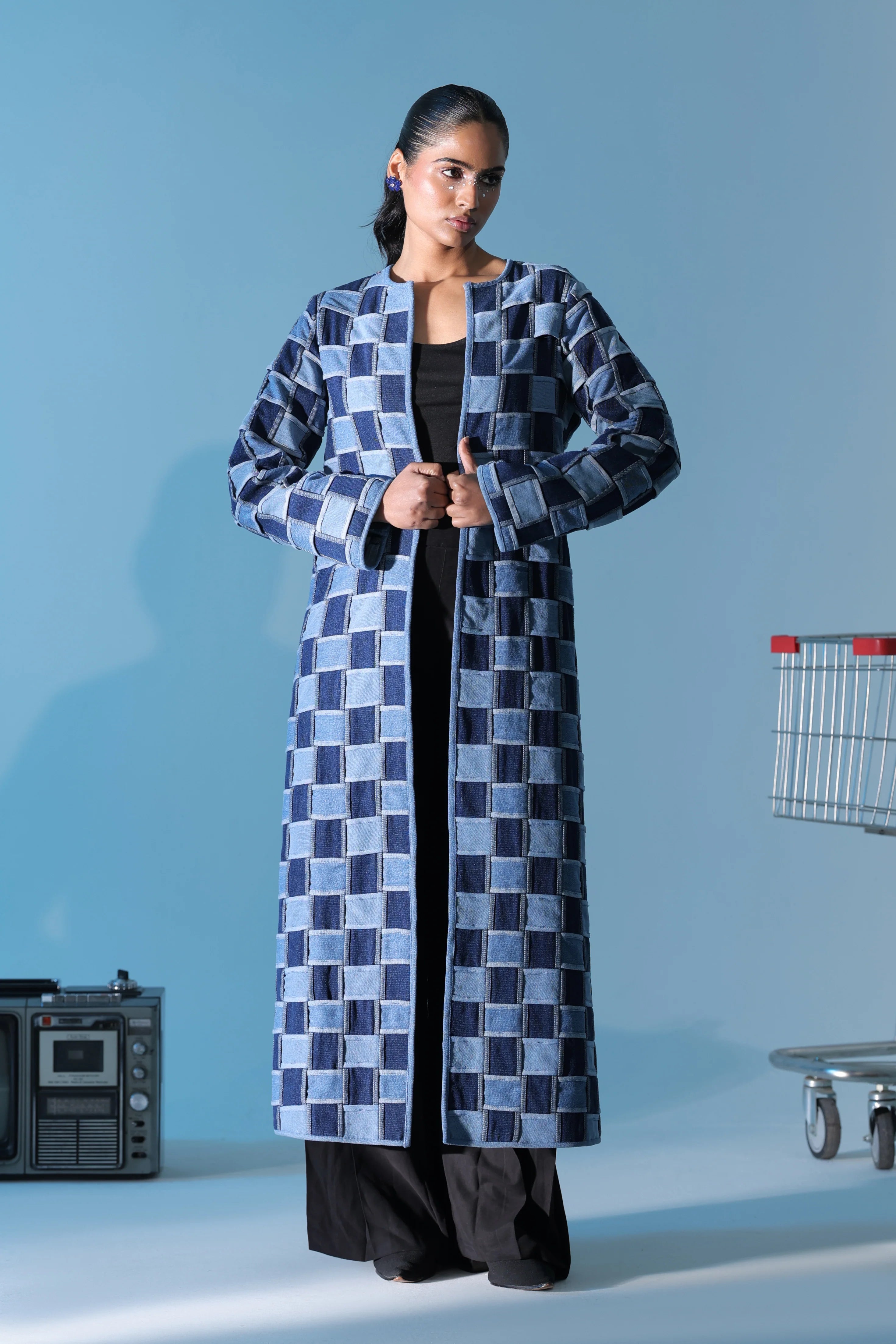 Blue Jean Lattice Coat