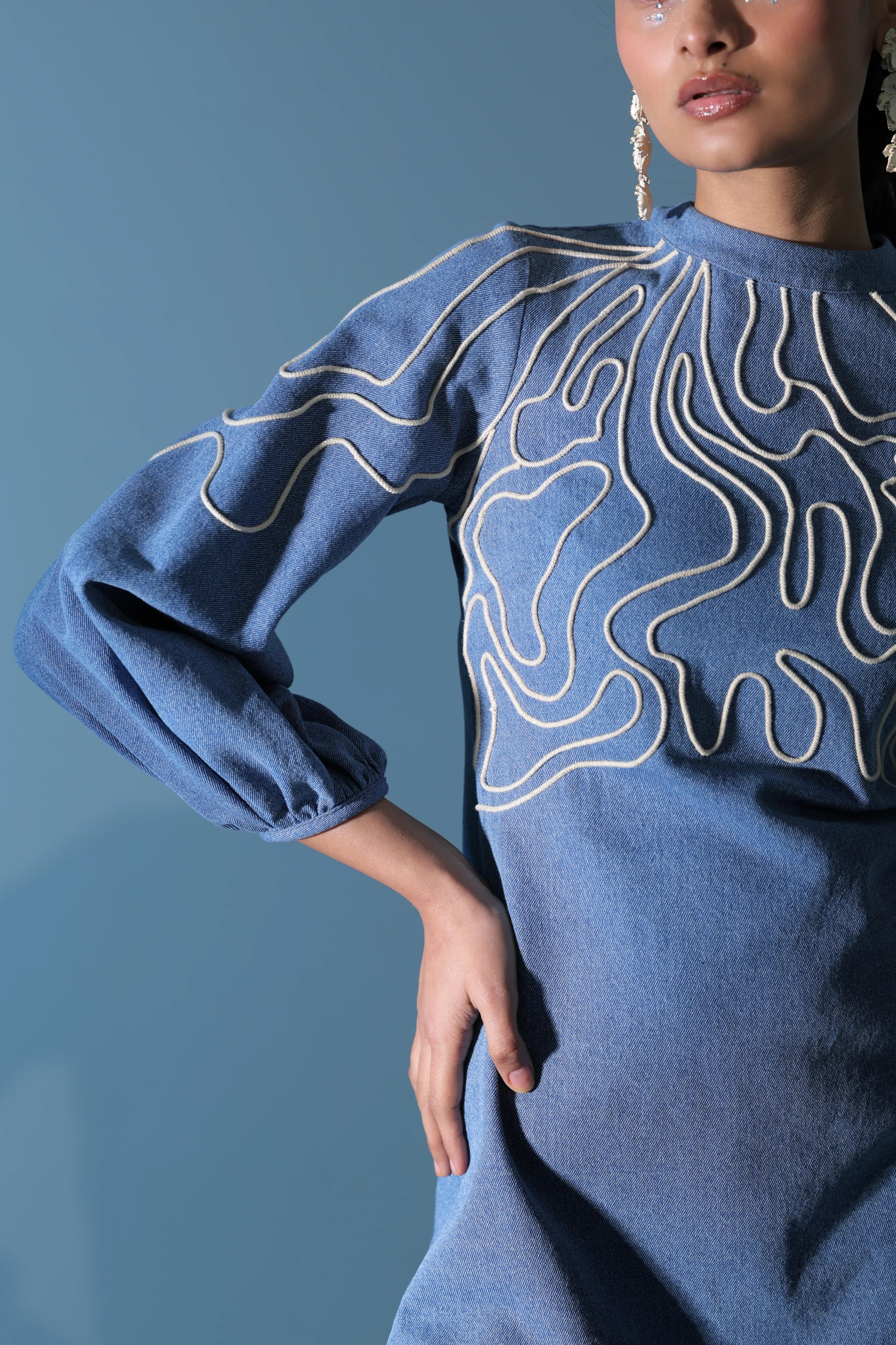 Blue Drift Mini Dress