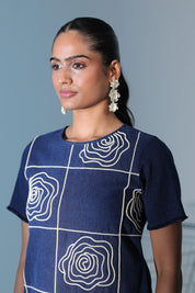 Sketch Work Bloom Mini Dress
