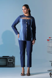 Denim Sculpt Top