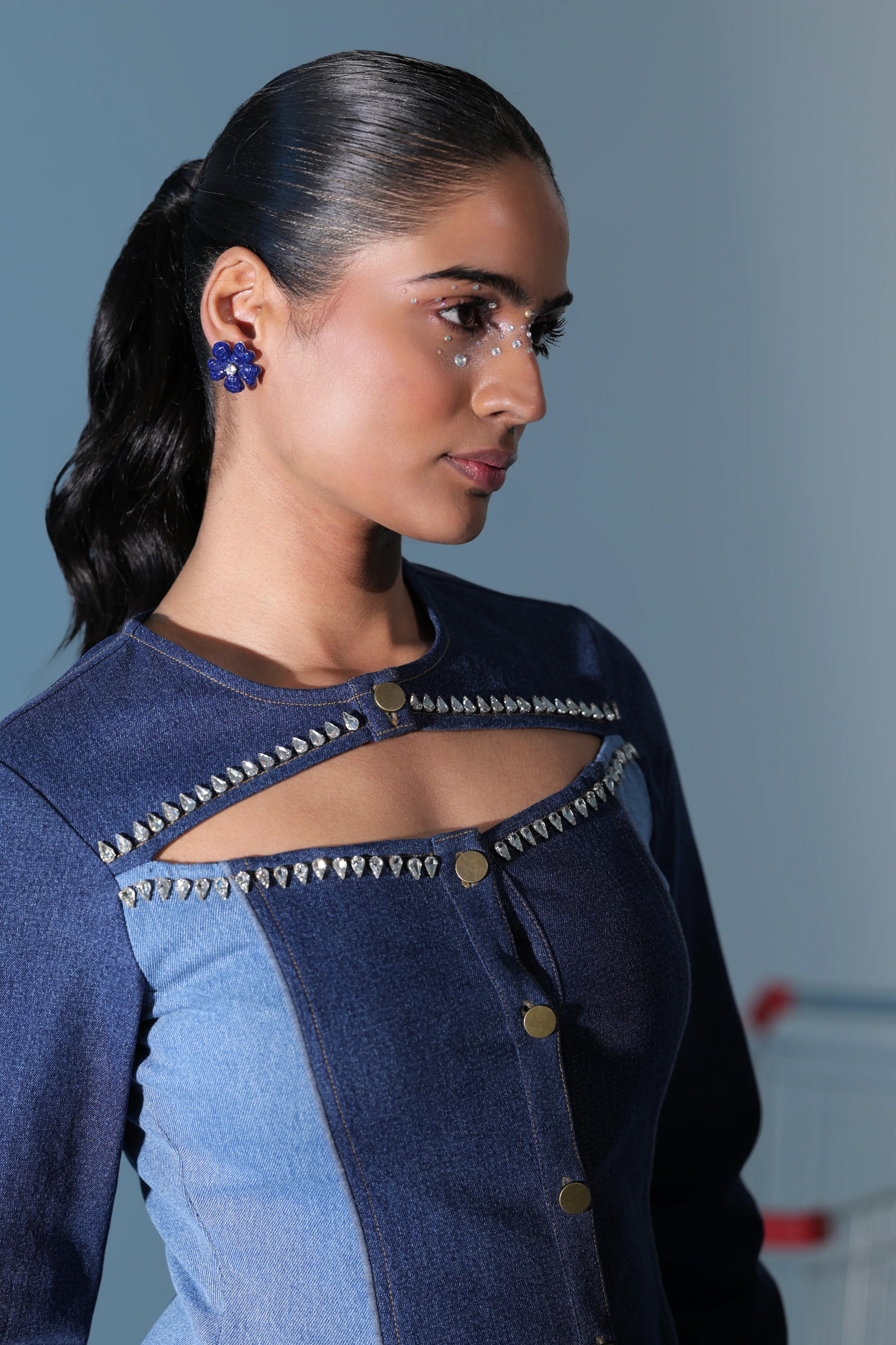 Denim Sculpt Top