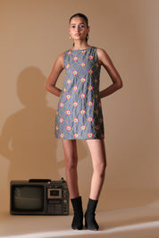 Daisy Lattice Shift Dress