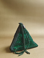 Bottle Green Delhi Wristlet
