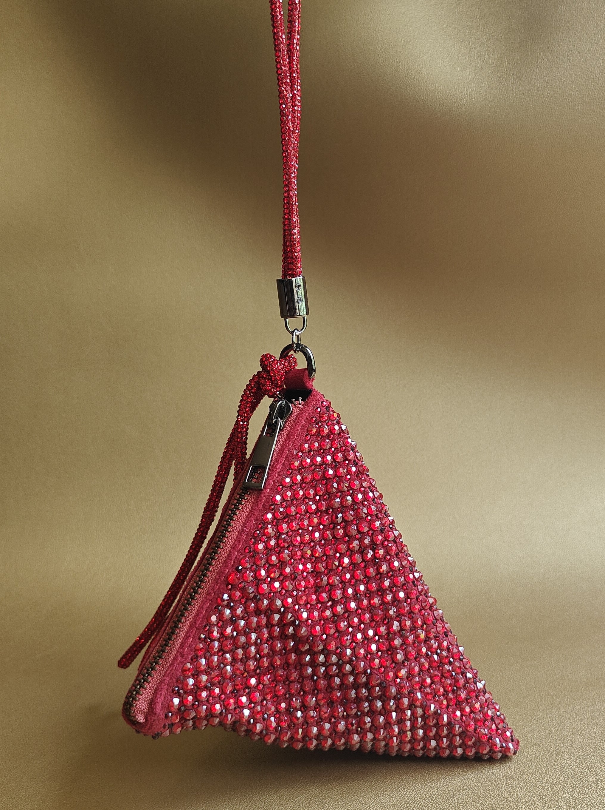 Crimson Red Delhi Wristlet
