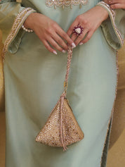 Gold Delhi Wristlet