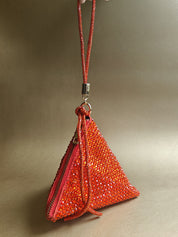 Orange Delhi Wristlet
