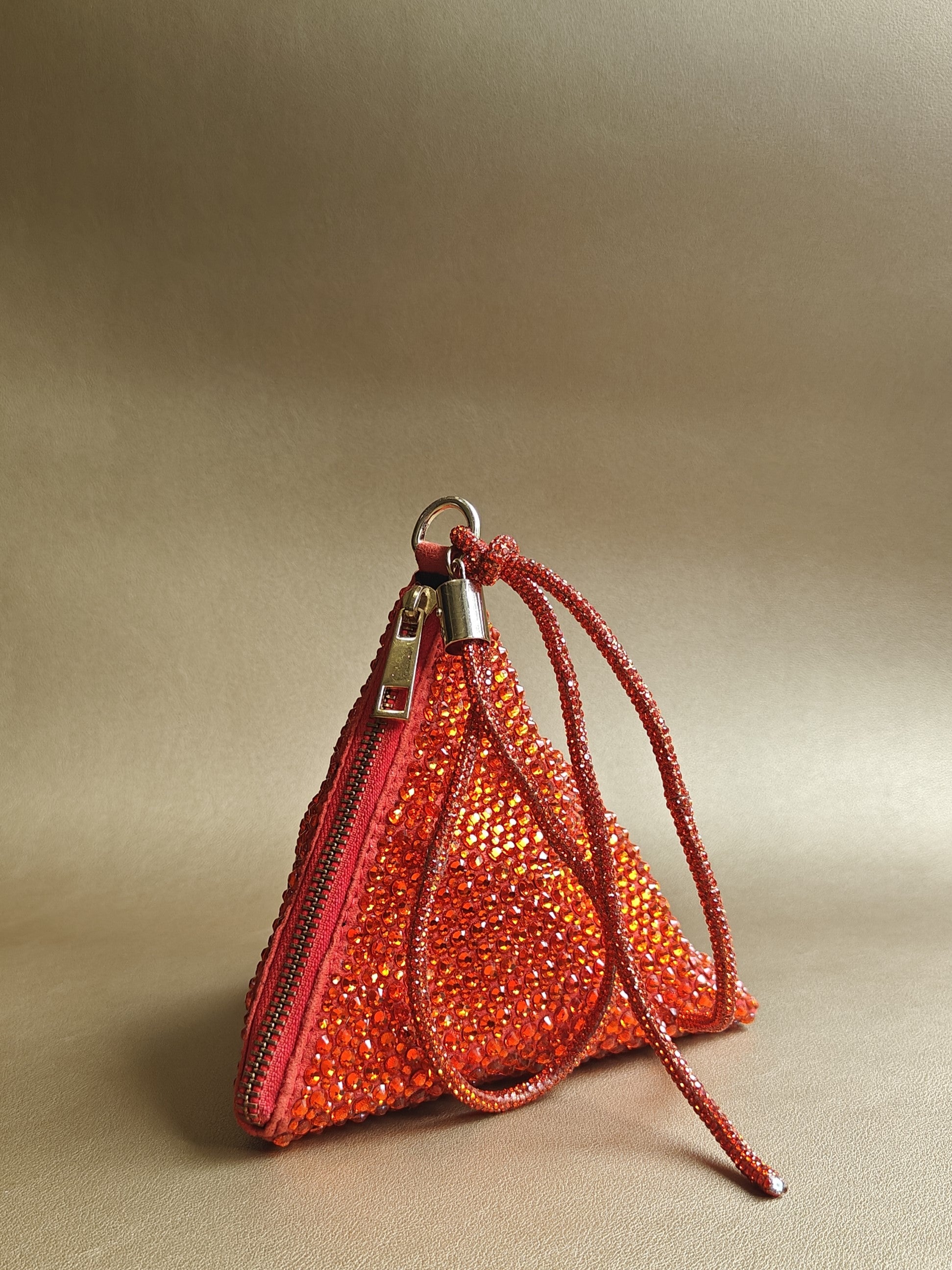 Orange Delhi Wristlet