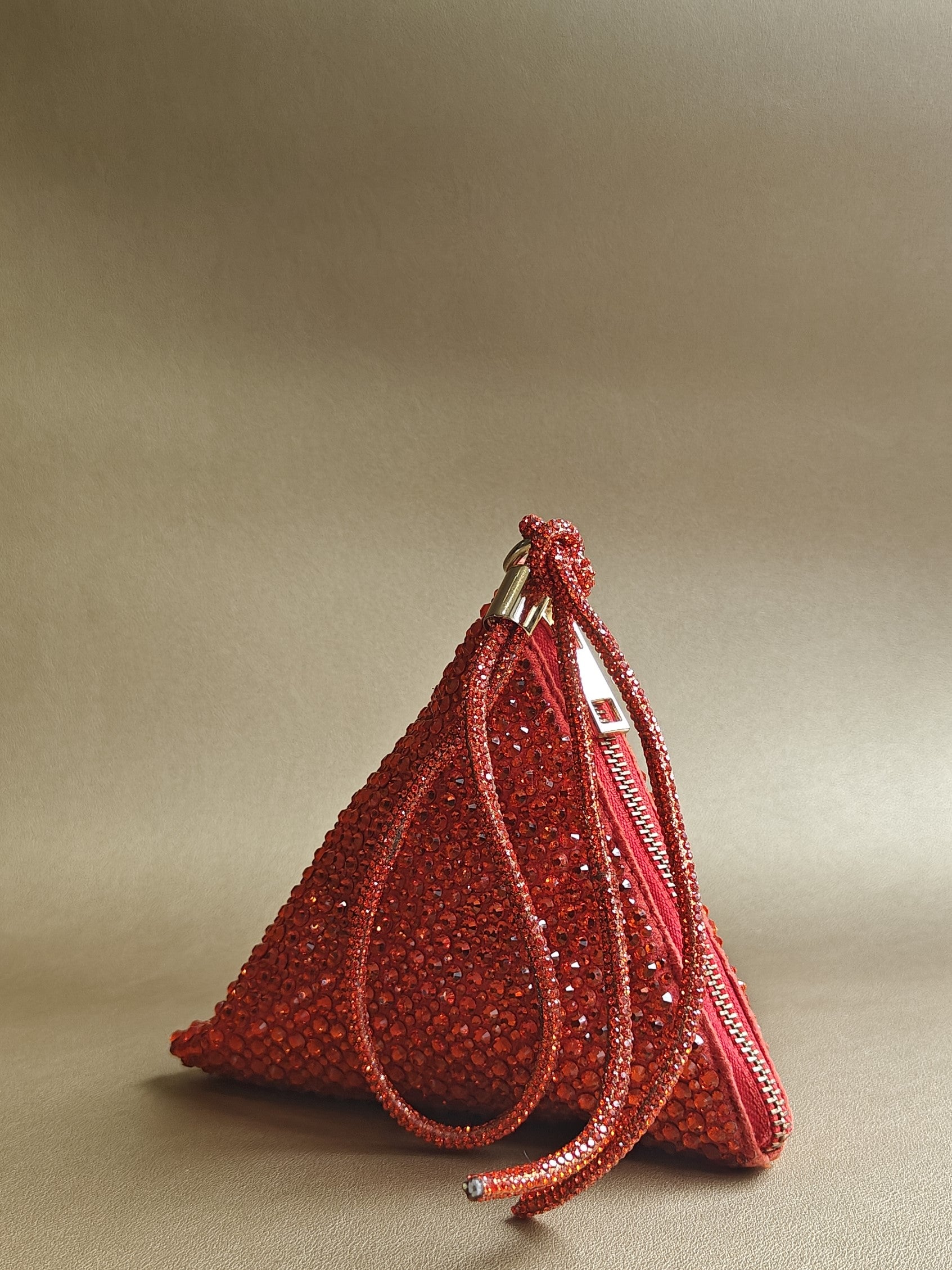 Orange Delhi Wristlet