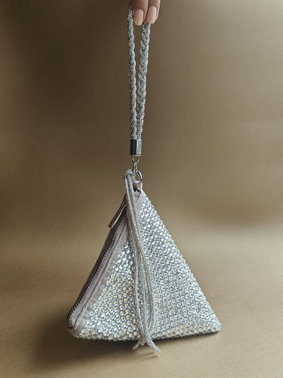 Silver Delhi Wristlet