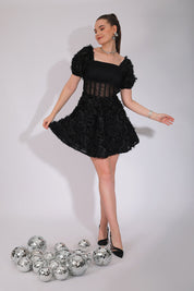 Noir Feather Dress