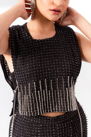 Black Denim Bib and Pants
