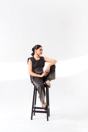 Black Denim Bib and Pants