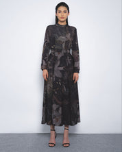 Wrap Dress In Sliva Print