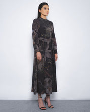 Wrap Dress In Sliva Print