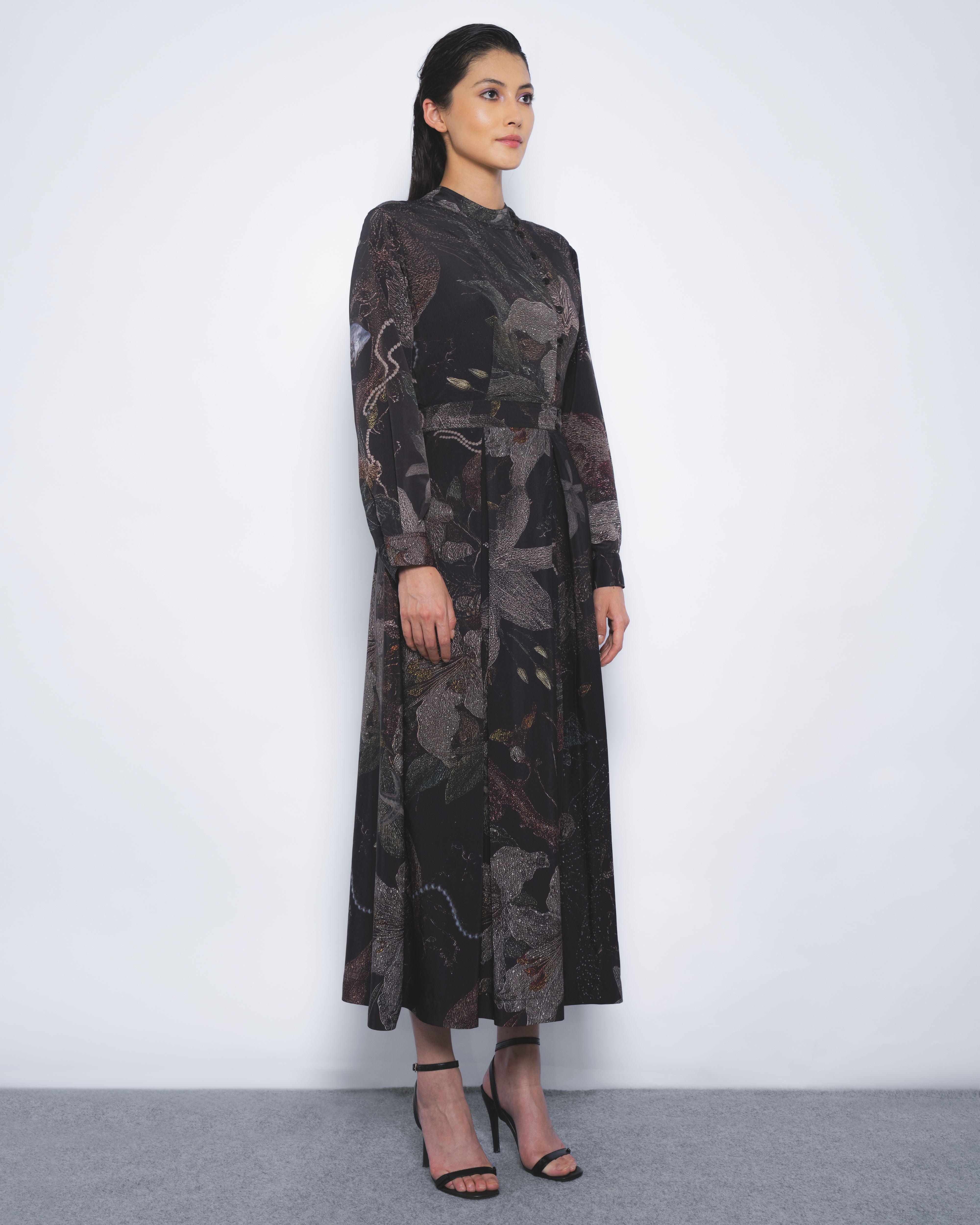 Wrap Dress In Sliva Print