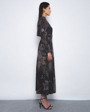 Wrap Dress In Sliva Print