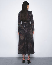 Wrap Dress In Sliva Print