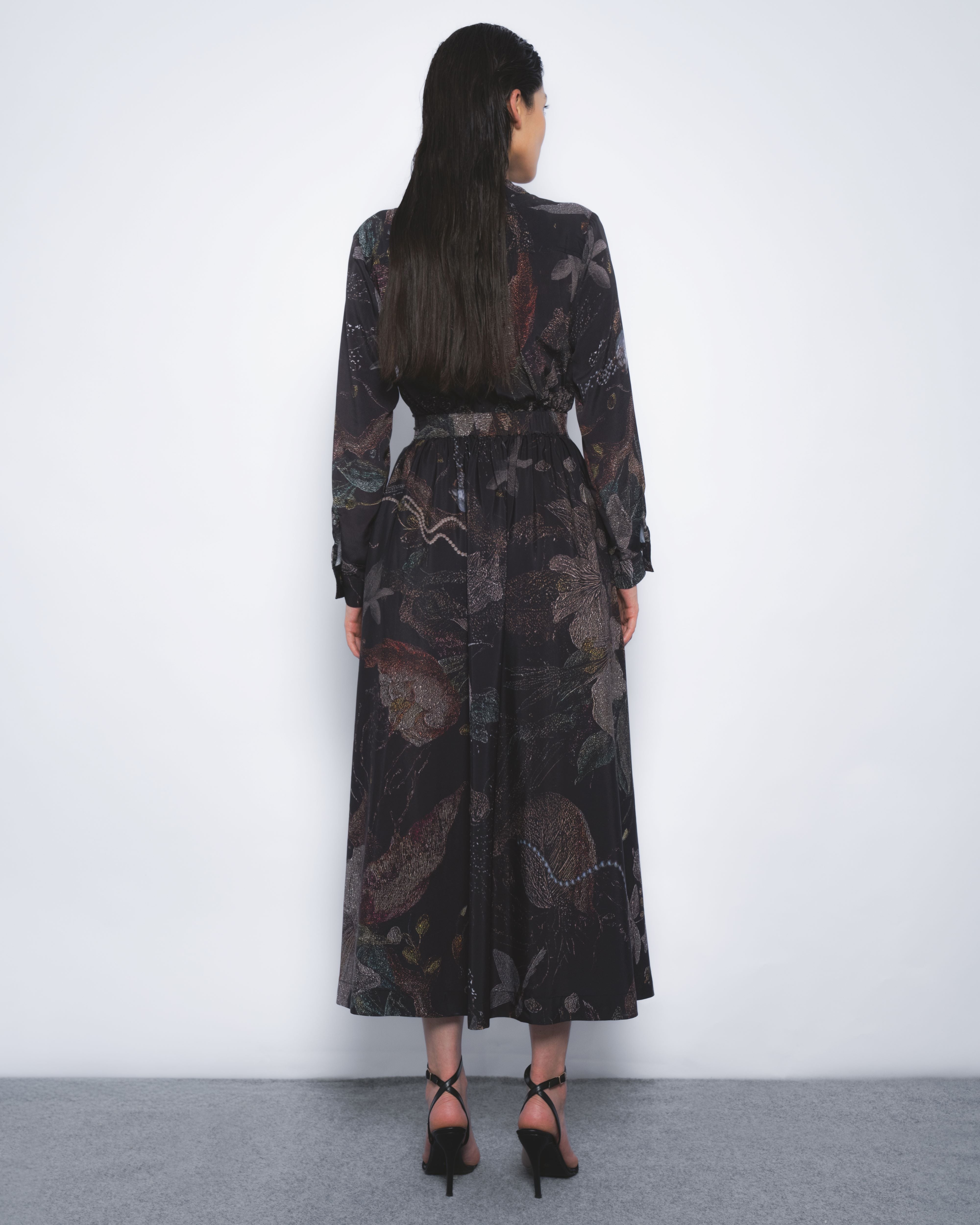 Wrap Dress In Sliva Print