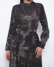 Wrap Dress In Sliva Print