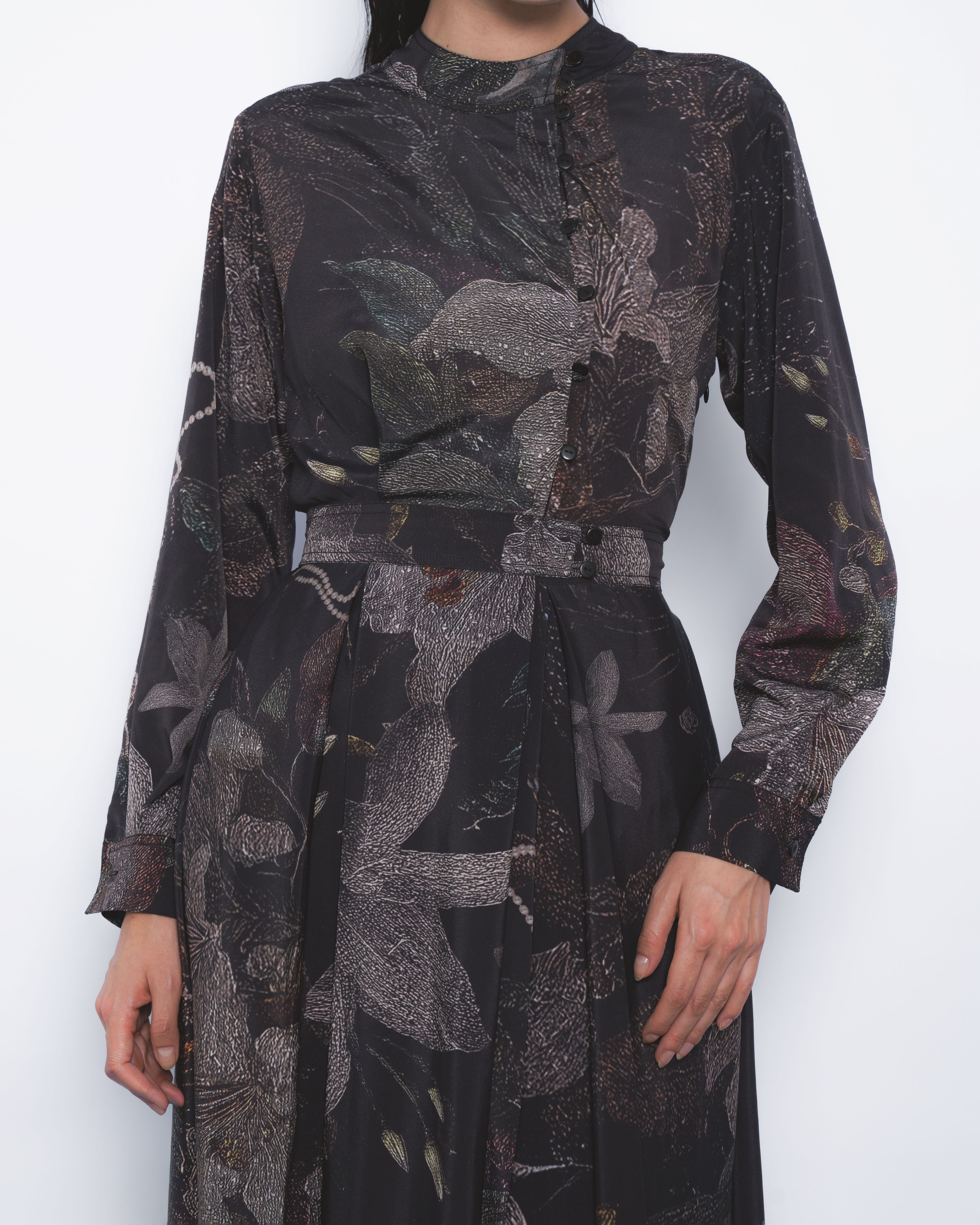 Wrap Dress In Sliva Print