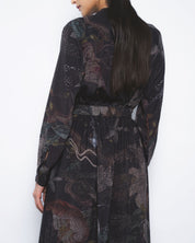 Wrap Dress In Sliva Print