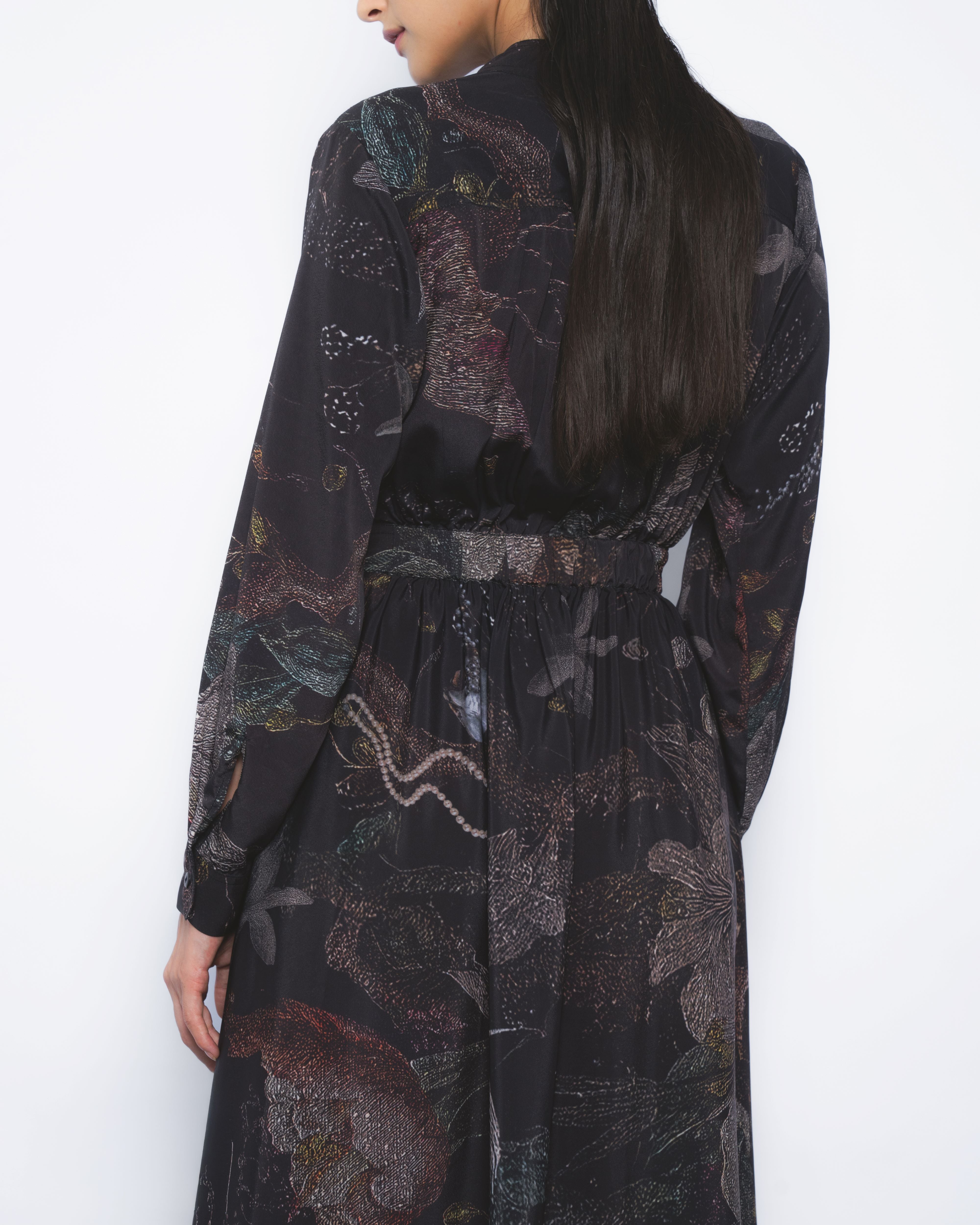 Wrap Dress In Sliva Print