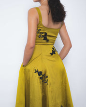 Kaika Embroidered Strap Dress - Leh Studios