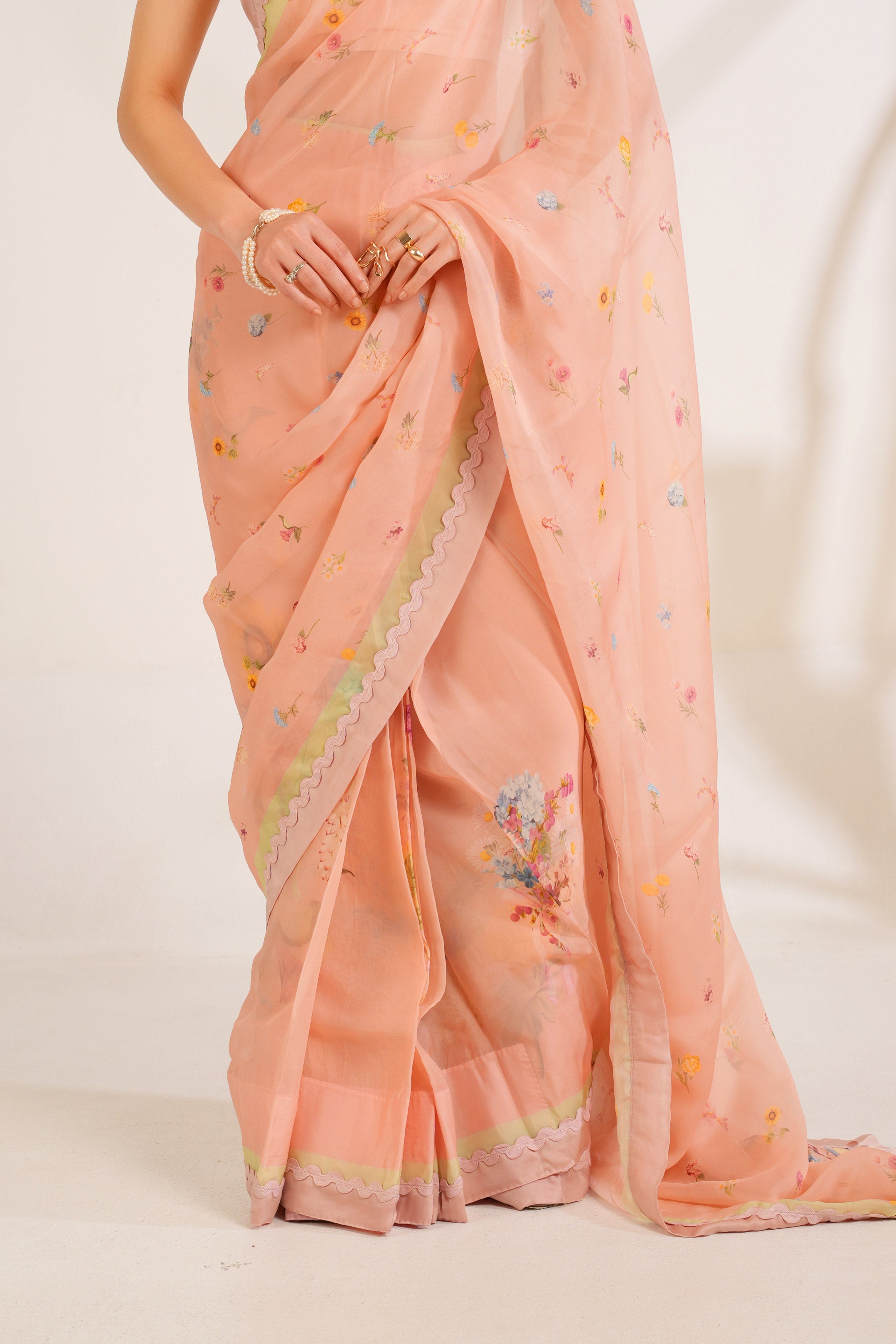 English Summer Saree Set