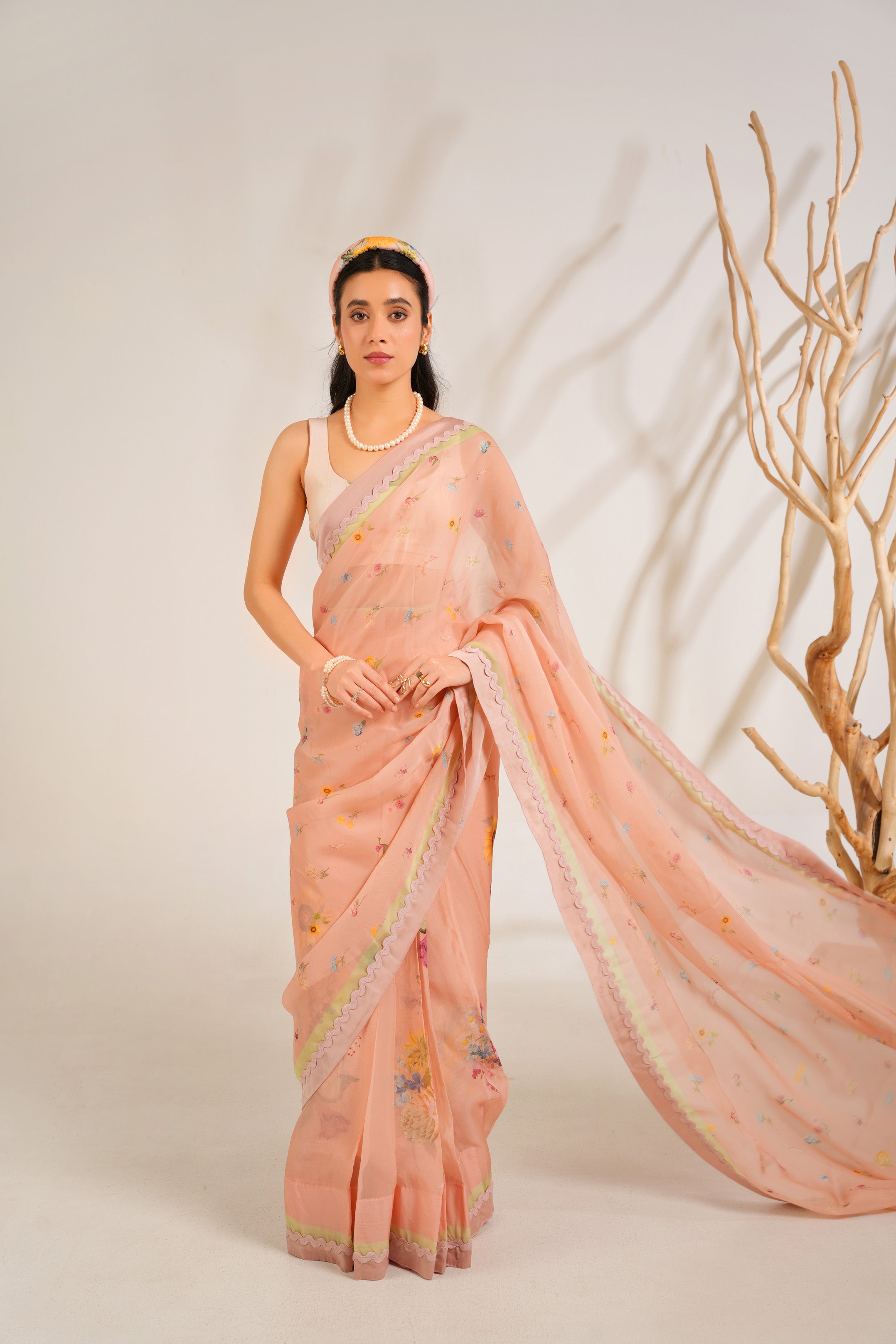 English Summer Saree Set