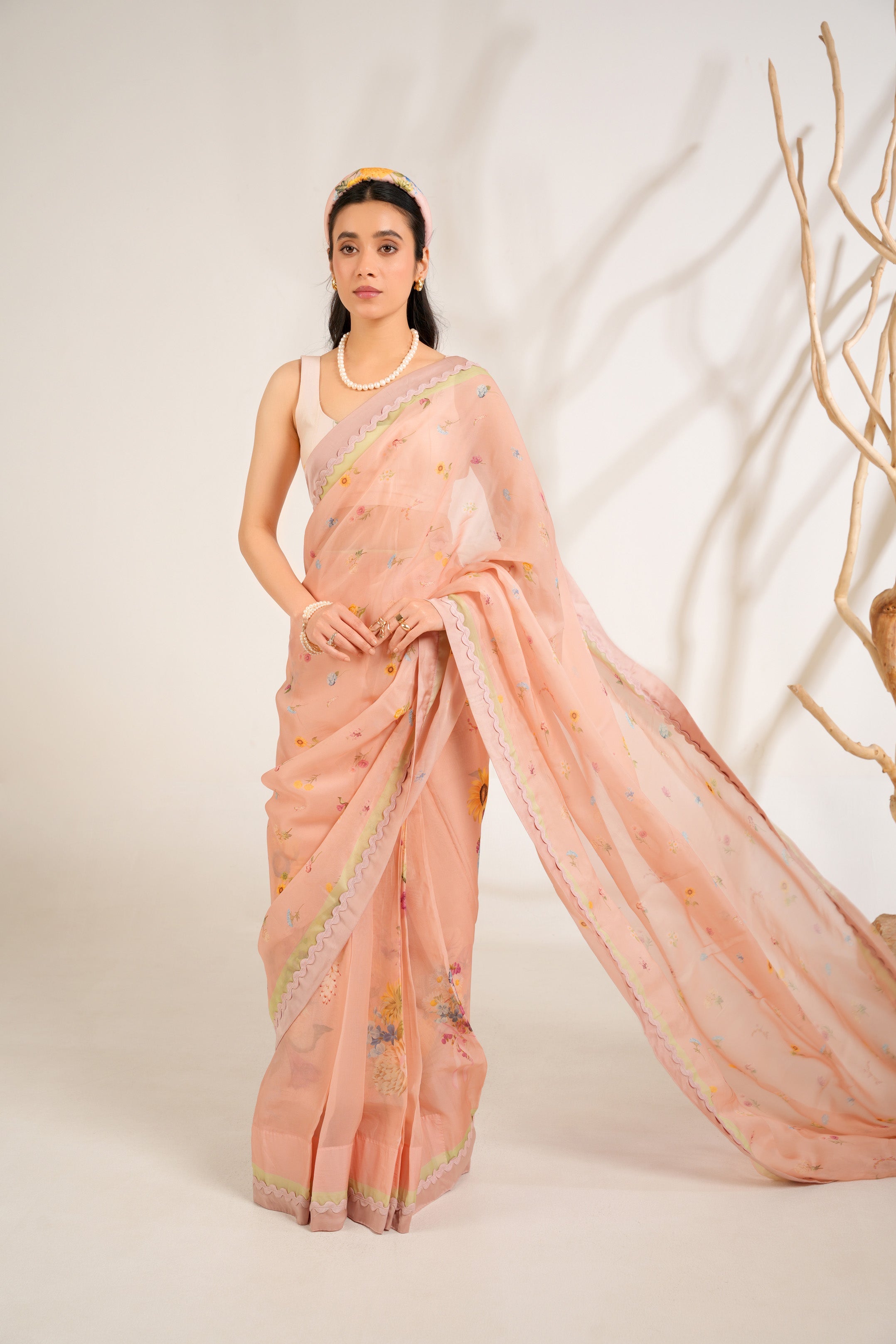 English Summer Saree Set