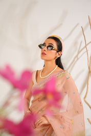 English Summer Saree Set