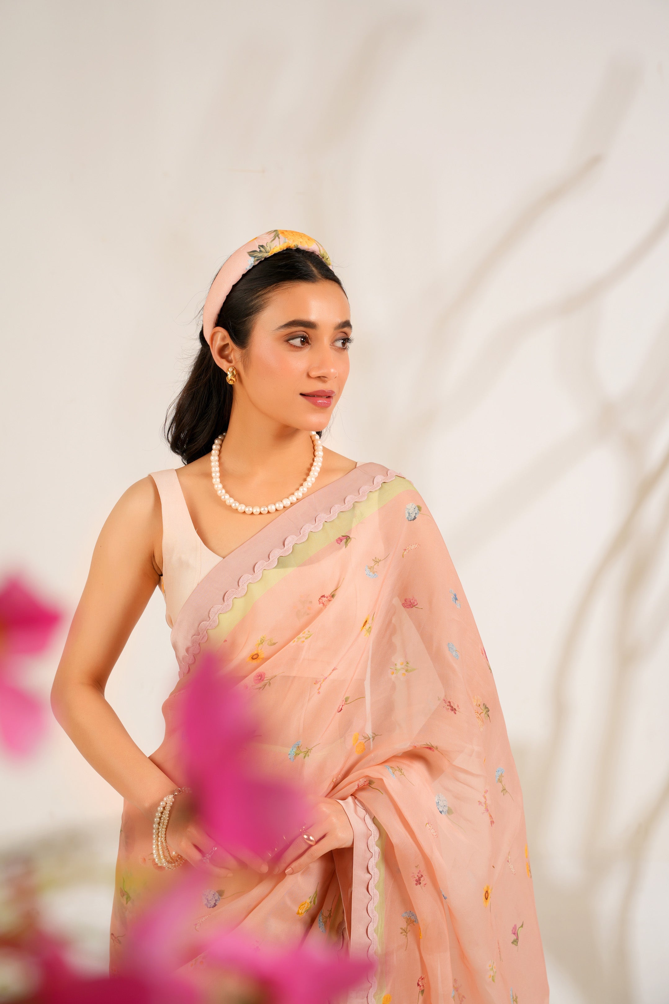English Summer Saree Set