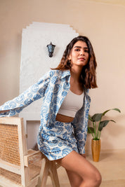 Light Blue Sea Shells Coord Set
