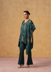 Tara Kaftan Co-ord Set Bottle Green