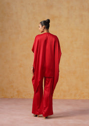 Tara Kaftan Co-ord Set Red